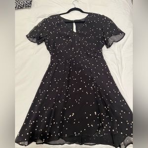 All Saints black dress with star pattern